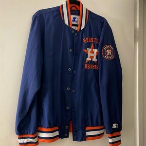 Houston Astros bomber jacket size mens SMALL / fits like a LARGE in women